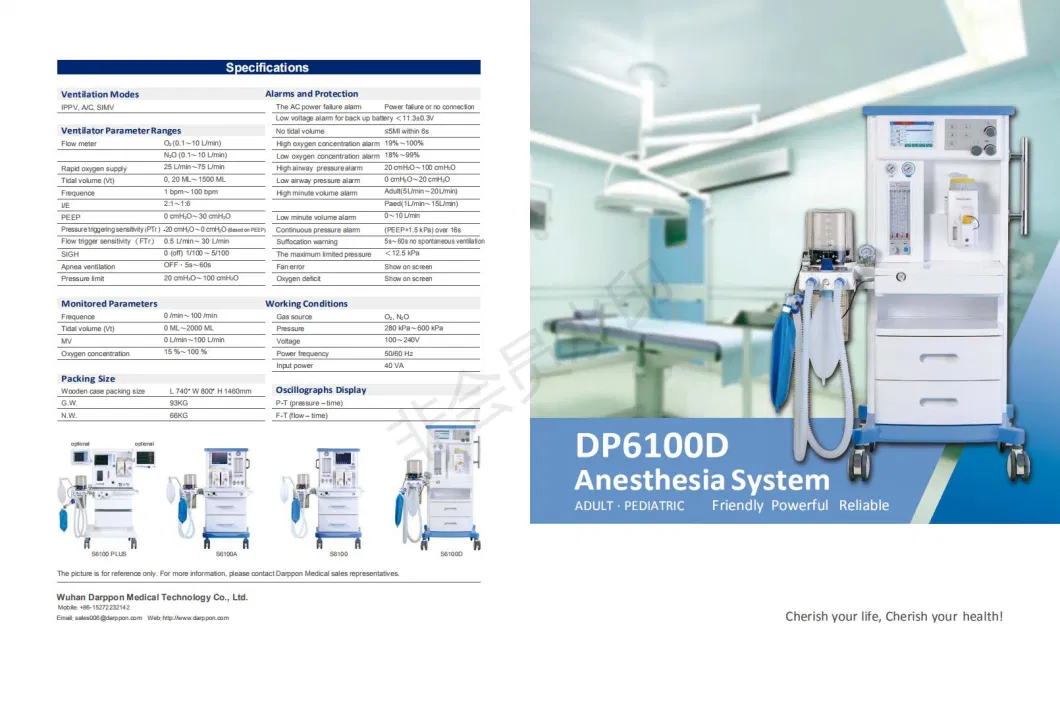Anesthesia Machine Anaesthetic Respiratory Equipment for Hospital Low Price